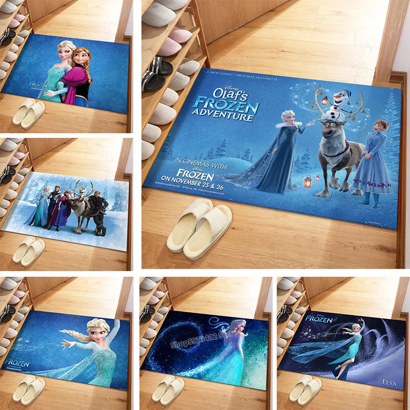 Бархатный дверной коврик Disney с замороженными кристаллами напольный для ванной