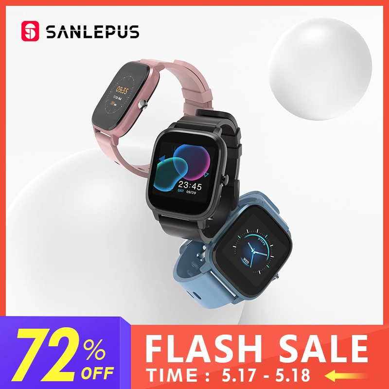 SANLEPUS Global Version Smart Watch 7 Sport Modes IP67 Waterproof
Bluetooth Smartwatch Heart Rate Monitor Men Women Smart Band