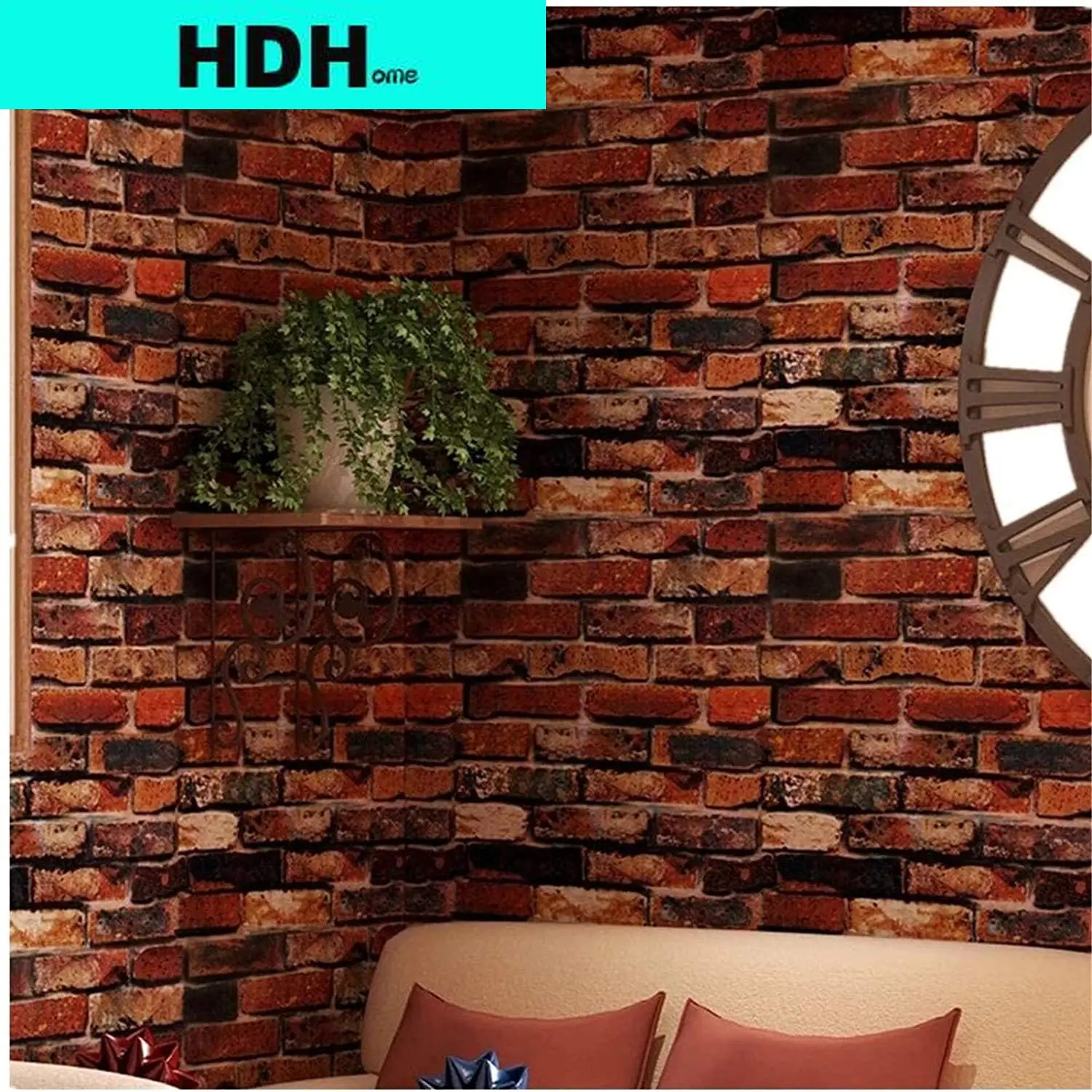 Eurotex Living Room 3D Modern Design Wallpaper Wall Covering red Brick  Color Wallpaper Roll 57 sq ftGraffiti Brick in Delhi at best price by  Eurotex Wood Pvt Ltd  Justdial