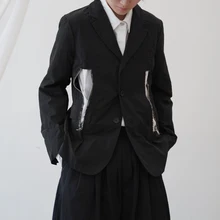 На заказ S~ 5XL! Новая мужская одежда мода DG stylist Осенние костюмы на молнии и пальто костюмы для певцов больших размеров