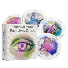 

2021 New Arrival Past Life Oracle Deck Round Shape 87 Cards with PDF Guide Book Divination Oracle Cards Tarot Game