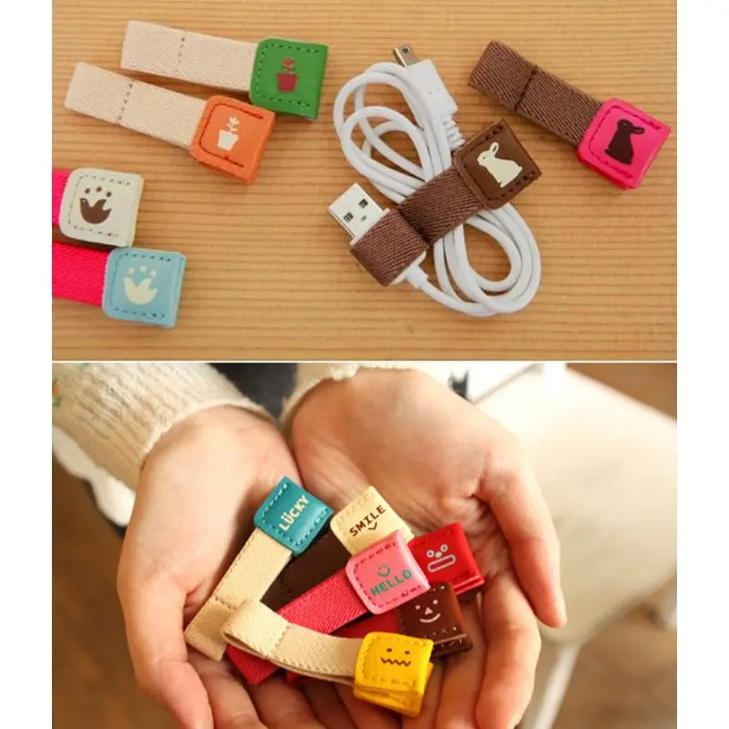 2 шт. Kawaii Heardphone USB устройство для сматывания кабеля держатель провода клип обёрточная Бумага шнур Настольный набор милый кабель офисные поставки LX9A