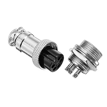

1Set Female&Male Connector Plug Socket Metal Aviation Plug 12mm Wire Cable Panel Connector Circular Socket Connector