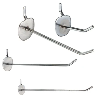 

25 x Single Pegboard Slatwall Hooks Display Shop Prong Hanger 50mm