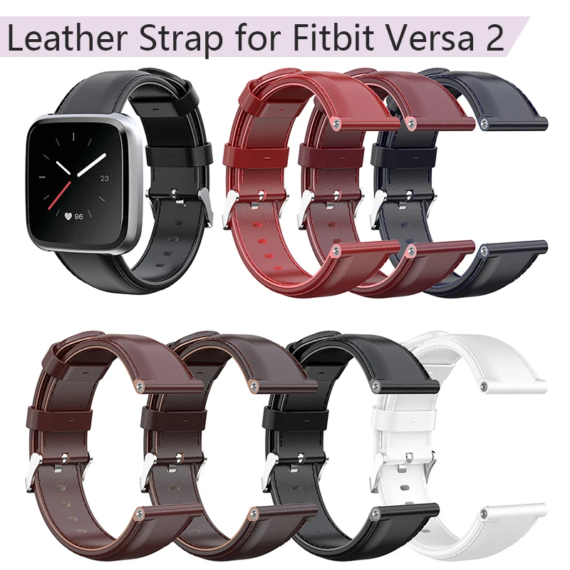 23 мм кожаный ремешок для Fitbit Versa 2 наручных часов Смарт часы на запястье