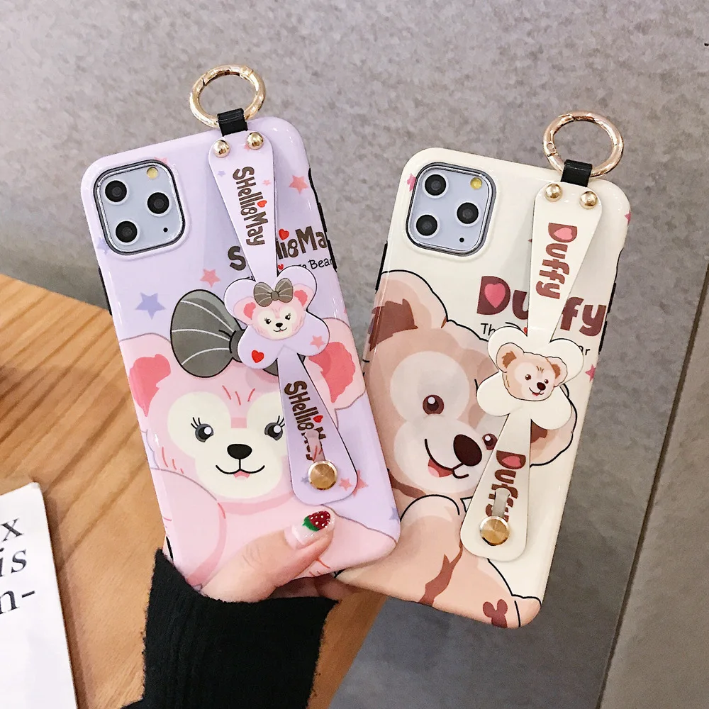 ディズニーiphoneケース ダッフィー シェリーメイ 可愛い バンド付き Cocoiya Com