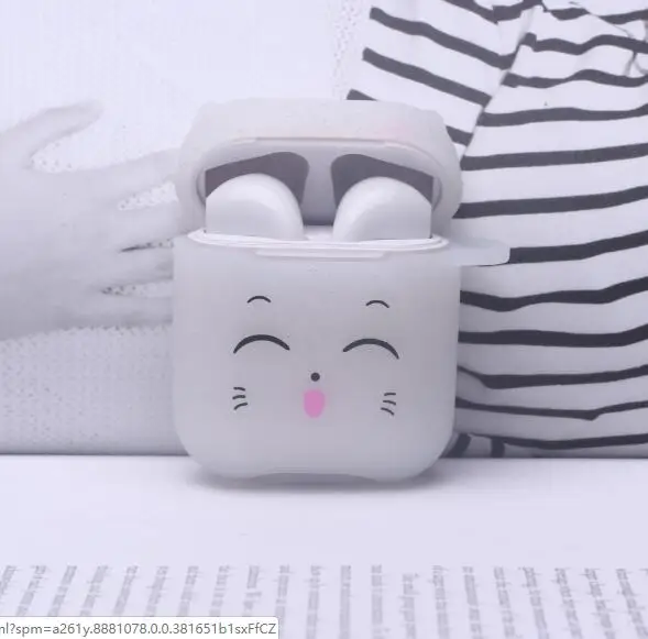 Для AirPods 3D милый желтый утенок из мультфильма Жираф чехол для Airpods 2 аниме Psyduck Snorlax Kabigon Bear беспроводной чехол для наушников - Цвет: A