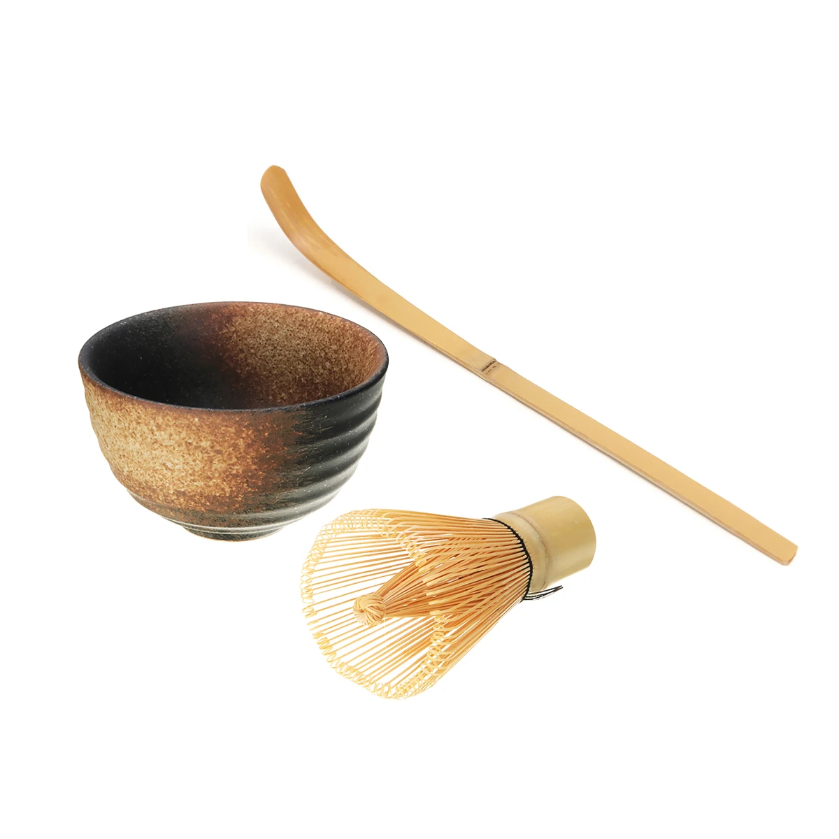 Retro 3in1 Bamboo Chasen Matcha Whisk Chashaku Tea Scoop Matcha Bowl Ceramic Tea Bowl Home Kitchen Tools Set Accessories