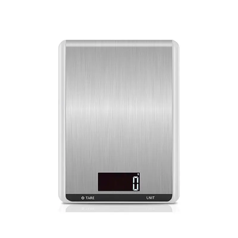 Белый Многофункциональный, цифровой кухонные весы 10000/1 г Высокая точность измерительная электронная ЖК-дисплей подсветки баланс выпечка - Цвет: Белый