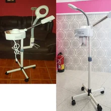 3в1 УФ озоновый паровой аппарат для лица холодный светильник светодиодный 5X Лупа торшер Maquina de прибор для паровой бани для лица