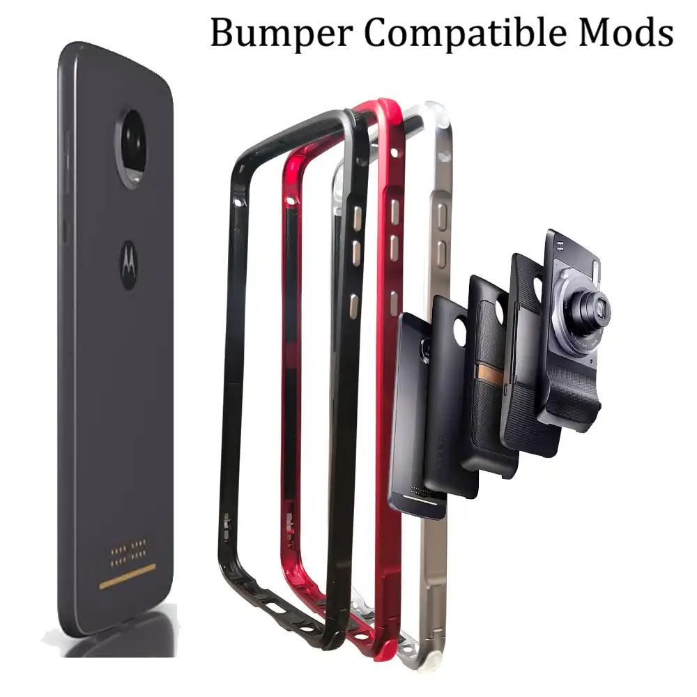 Bumper Case For Motorola Moto Z3 Play Z2 Play Z2 Force Compatible Moto Mods Aluminum Metal Frame Bumper Cover Shockproof Aliexpress
