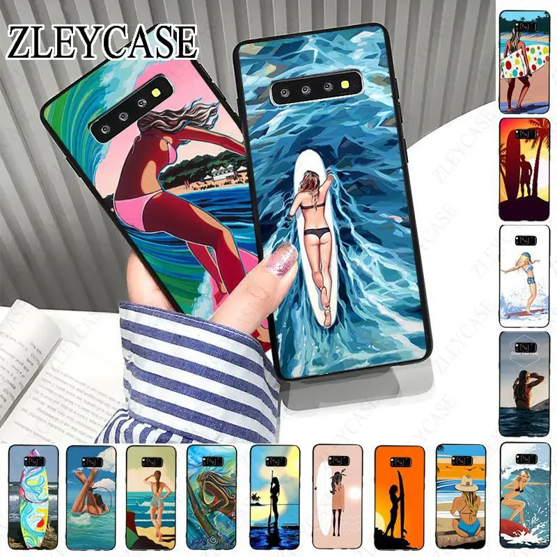 urfboard surfing art surf Girl Phone Accessories Case For samsung