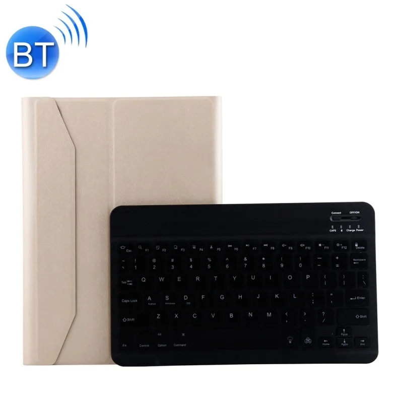 

Bluetooth 3.0 ABS Brushed Texture Keyboard + Skin Texture Leather Case for iPad Air / Air 2 /Pro 9.7 inch Three-gear Angle Adjus