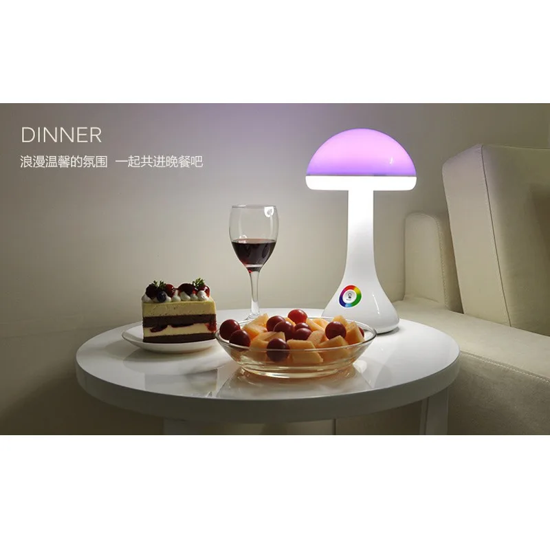 

LED Colorful Mushroom Lamp USB Charging Mushroom Lamp Colorful Color Changing Charging Energy Saving Bedroom Bedside Lamp