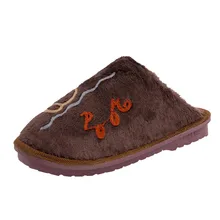 Теплые хлопковые тапочки; домашние Нескользящие тапочки на плоской подошве для мужчин; мягкие тапочки; нескользящая зимняя обувь для дома; сезон осень