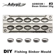 Adygil DIY рыболовные бобовые грузила прессформы ADBESM/#3 бобовые грузила 28 г 5 полостей