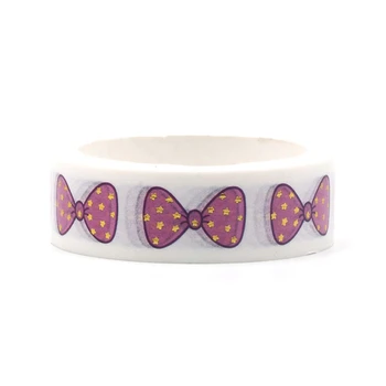 

NEW Pink Bowknot Gold Stars Foil Washi Tape Planner Scrapbooking Cute Cinta Adhesiva Decorativa Masking Tape Japanese Stationery