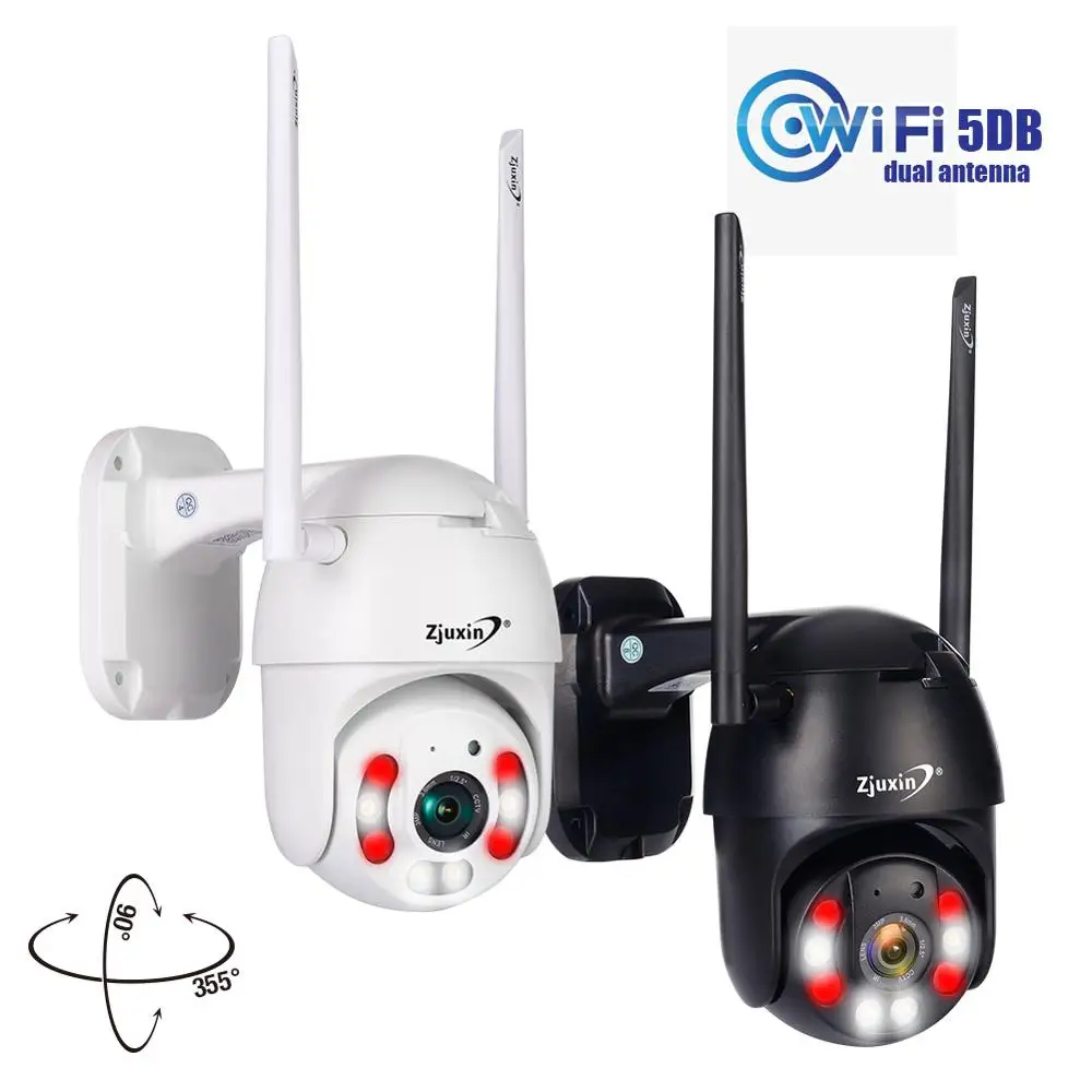 Zjuxin PTZ IP камера WiFi HD1080P Беспроводная Проводная наружная видеонаблюдения с двойным