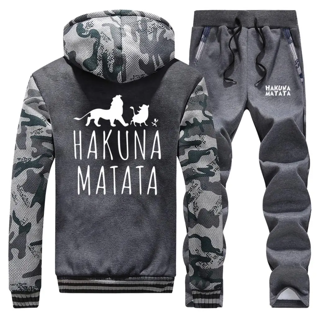 Король Лев, Мужская толстовка+ спортивные штаны, осень, куртки HAKUNA MATATA, мужской спортивный костюм, Модный комплект из 2 предметов, брендовая спортивная одежда