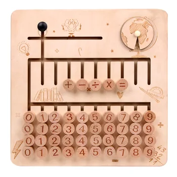 

Early Educational Learning Calculation Math Toy , Montessori Toys for Baby Kids Teaching Aids Digital Maze Wooden Toys For Child