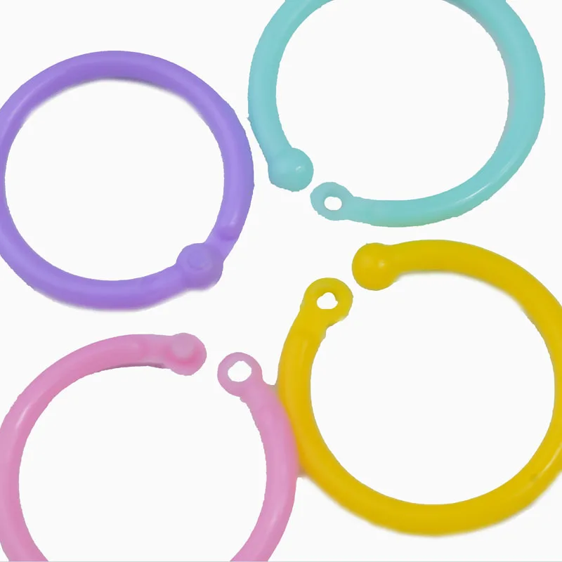 

50Pcs/lot Plastic Connecting Ring Hanging Circle Key Unisex Key Ring Key Fob DIY Jewelry Making Accessores 25mm