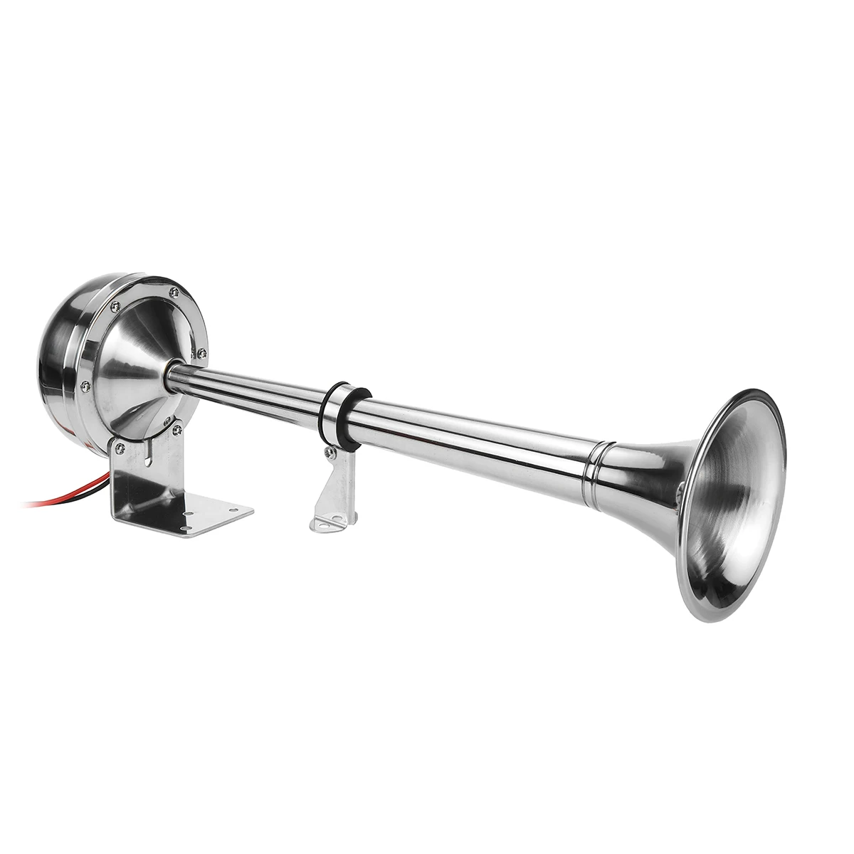 328DB 12V Super Loud Universal Air Horn Single Trumpet Chrome Compressor For Car Truck Boat Motorcycle