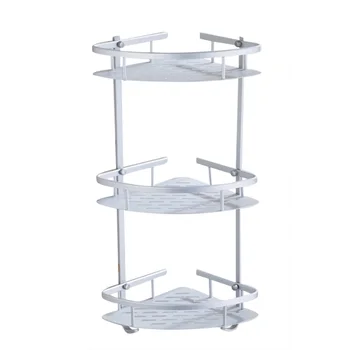 

3 Tier Corner Storage Holder Shelves Bathroom Shampoo Shower Kitchen Memory Rack Organizer Bath Accessory Sets