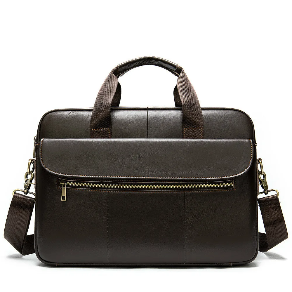 

Genuine messenger computer bag men Leather Male Package Business Affairs Man Briefcase Handbag Single Shoulder Satchel Hand 2020