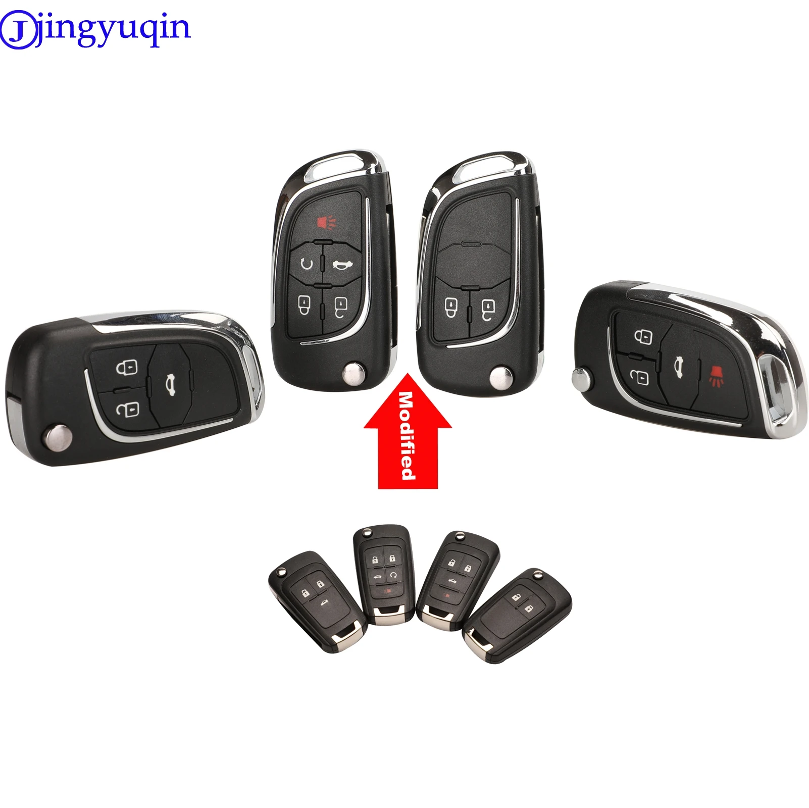Key case car key shell car remote key key shell Modified Folding Remote Car Key Shell Fob Case For Chevrolet Cruze Epica Lova Camaro Impala 2 3 4 5 Button HU100 Cover