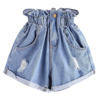 

High Waist Denim Shorts Flower Fashion Casual Denim Shorts Slim Summer Casual Jeans shorts Female