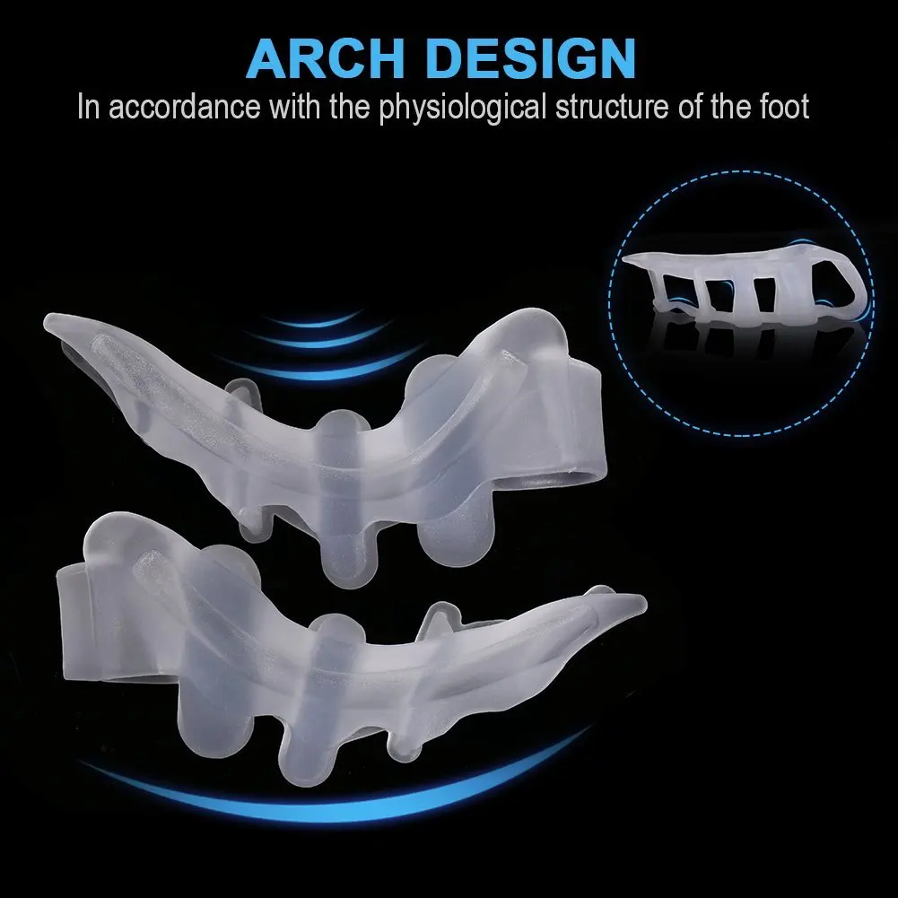 2 шт. корректор буйона, инструмент для ухода за ногами, вальгусная деформация, Профессиональный гель, силиконовые разделители пальцев ног, выпрямитель, массажер, инструмент