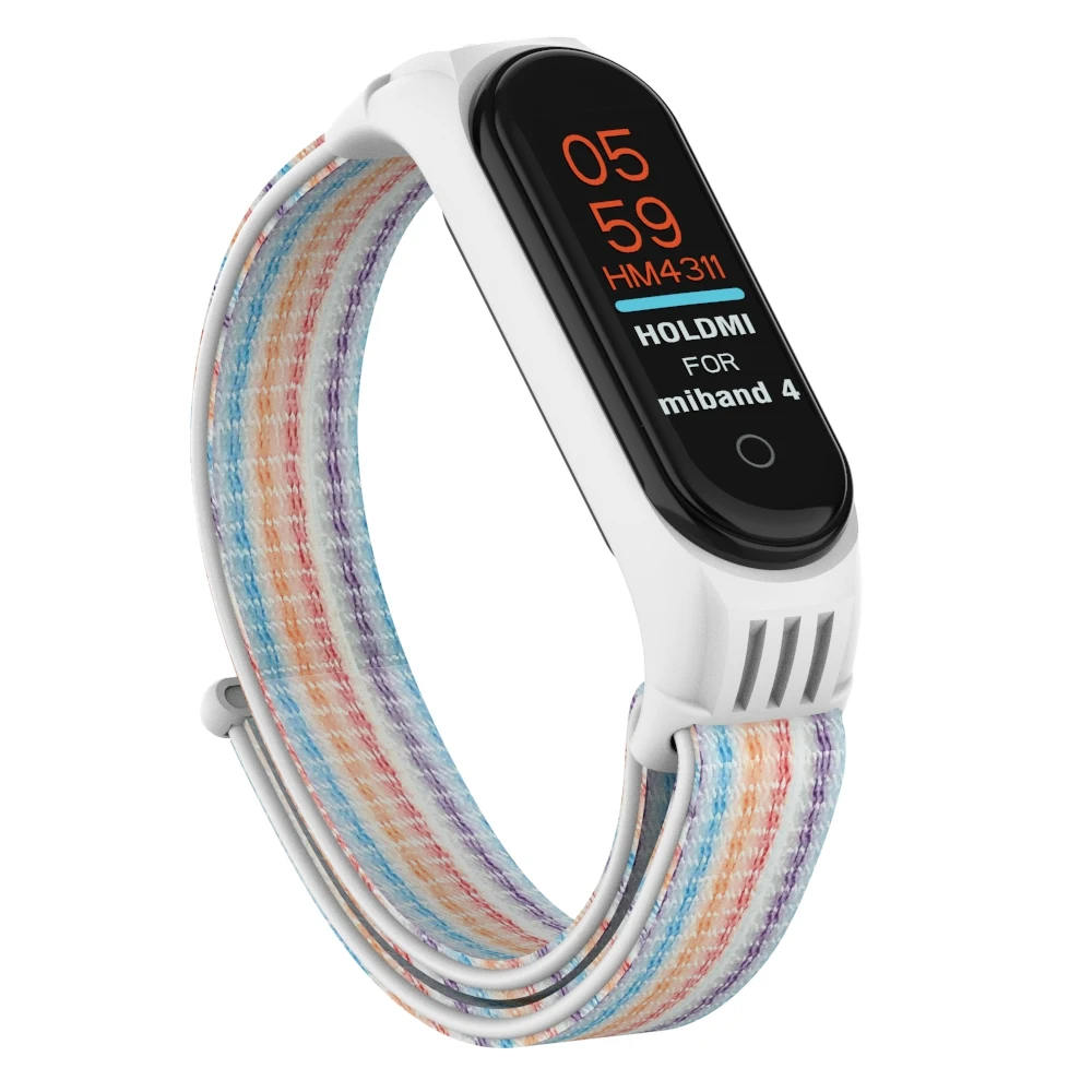Цветной нейлоновый ремешок для Xiao mi band 4 mi Band 3-сменные браслеты с мягким плетением mi Band 4 mi band 3 - Цвет: No.8