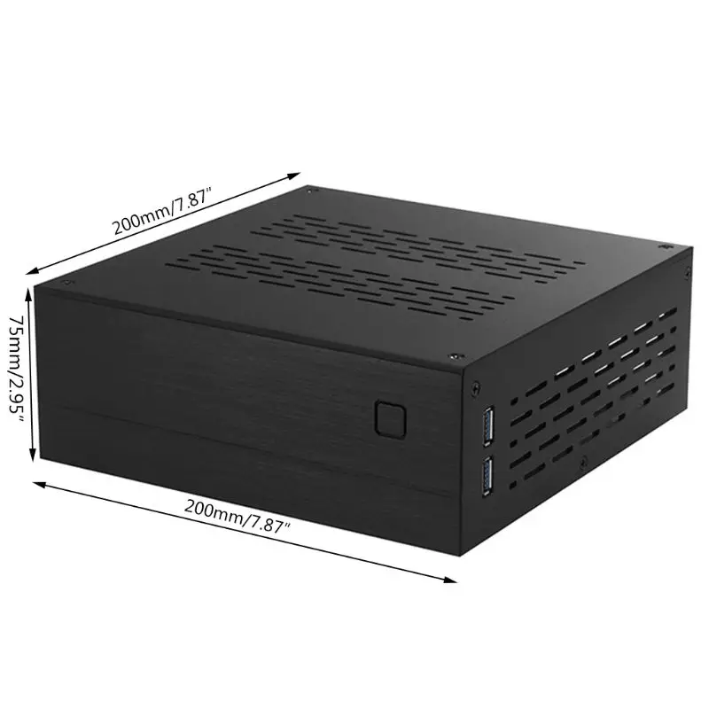 B01 Mini ITX чехол для компьютера корпус алюминиевый/стеклянный портфеля настольный