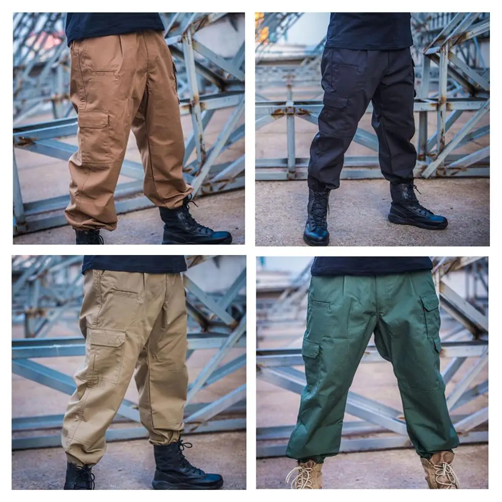 

FIRECLUB Tactical Pants Tear-proof and Scratch-resistant Waterproof Pants CS Multi-pocket Male Solid Color Leisure Trousers