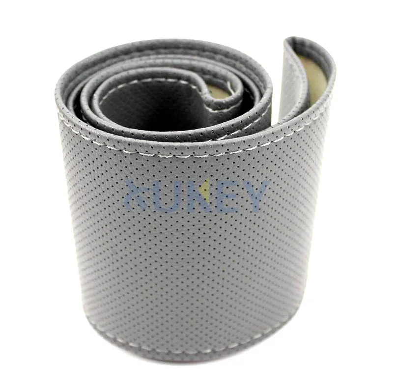 DIY PU Leather Auto Car Steering Wheel Cover Hand Sewing 38cm Breathable Steering Wheel Covers steering wheel cover
