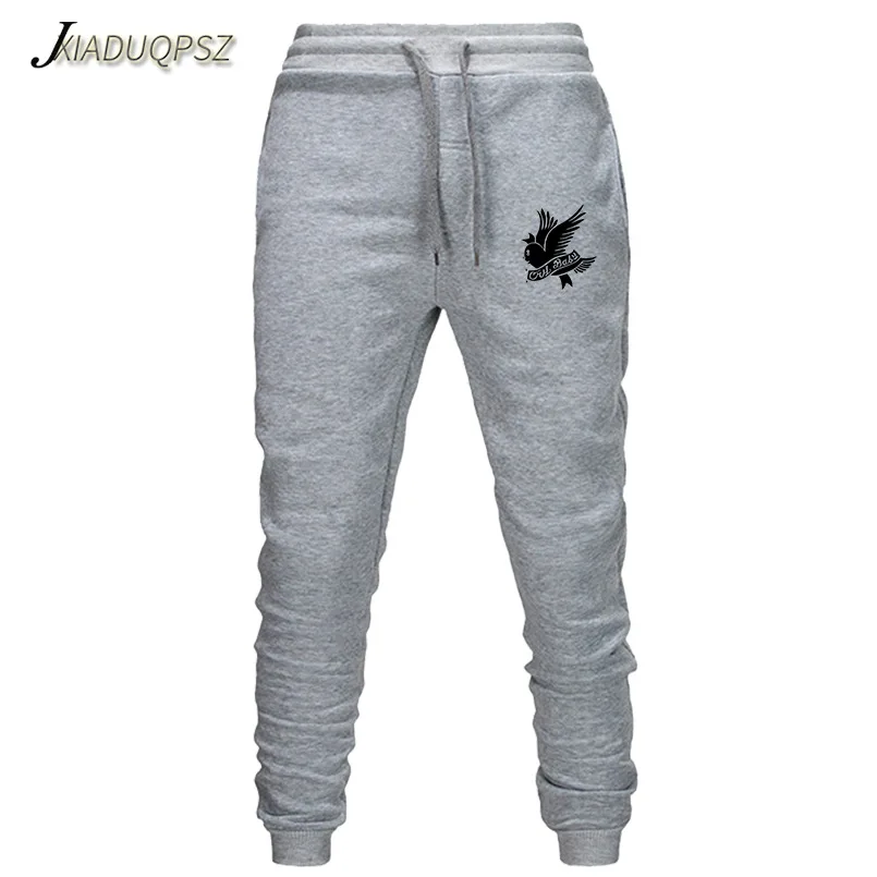 Love lil. peep мужские Брендовые брюки с несколькими карманами, брюки в стиле хип-хоп, мужские брюки, мужские брюки для бега с принтом птицы, спортивные штаны, большие размеры, S-XXXL - Цвет: WM34 Grey