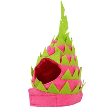 

Pet Costume Dog Cat Headgear Halloween Dragon Fruit Design Hat Dog Cat Adjustable Cap for Halloween Xmas Festival Birthday Theme