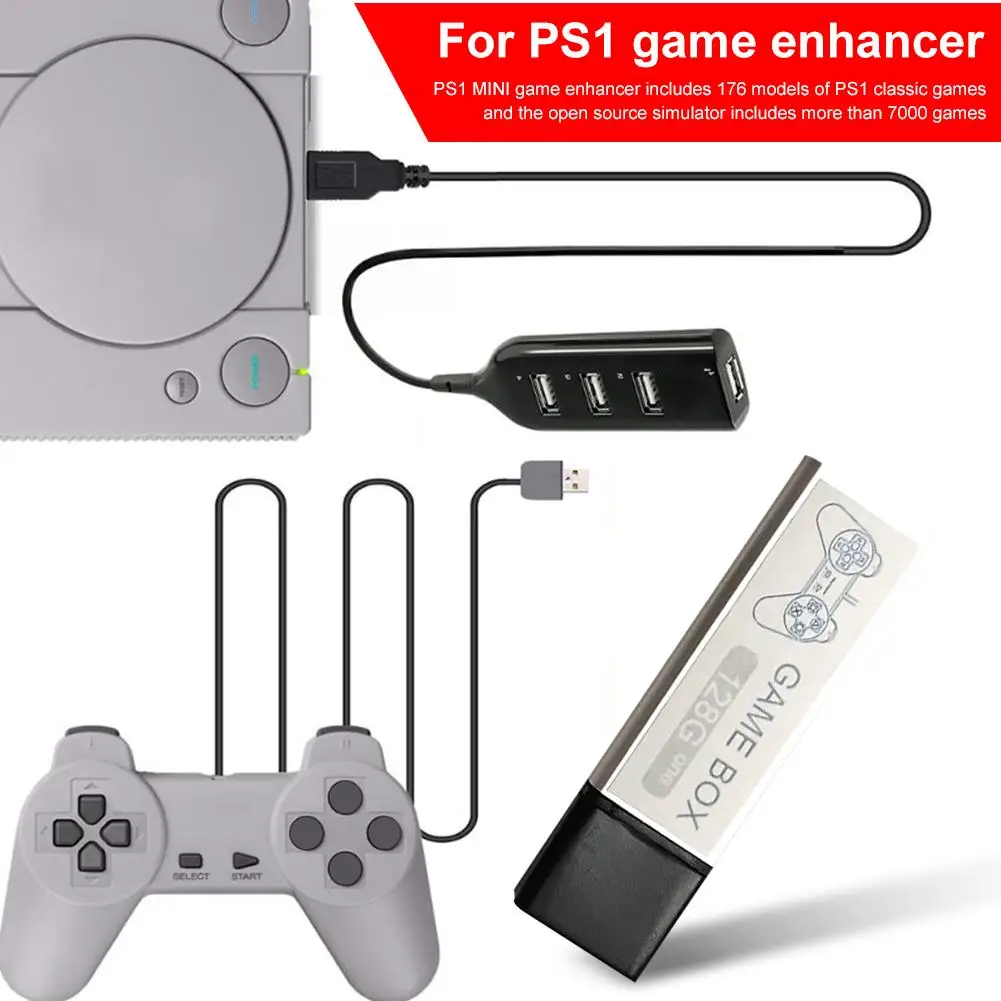 Игровой усилитель Plug Games Crackhead Pack для Playstation аксессуары встроенные 7000 игры для True Blue Mini PS1