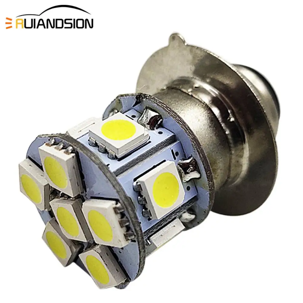 6 в 12 В неполярный H6M P15D 12SMD 5050 светодиодный мотоцикл 0 Вт лм дальний/Ближний