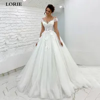 LORIE Princess Wedding Dress off The Shoulder 3D Lace Appliques Boho Bride Dresses Vestido De Novia Customized Ball Gowns 2022 1