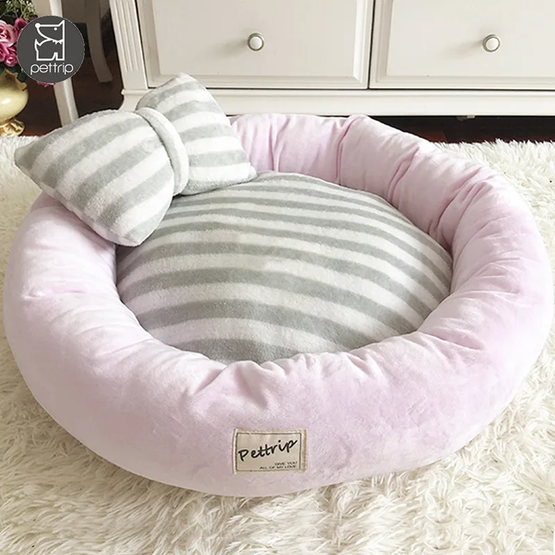 

Soft Fleece Pet Bed Cushion Cute Pink Puppy Dog Bed Small Medium Large Dog Beds Soft Warm Dog Houses Bed For Cats Mat For Dogs