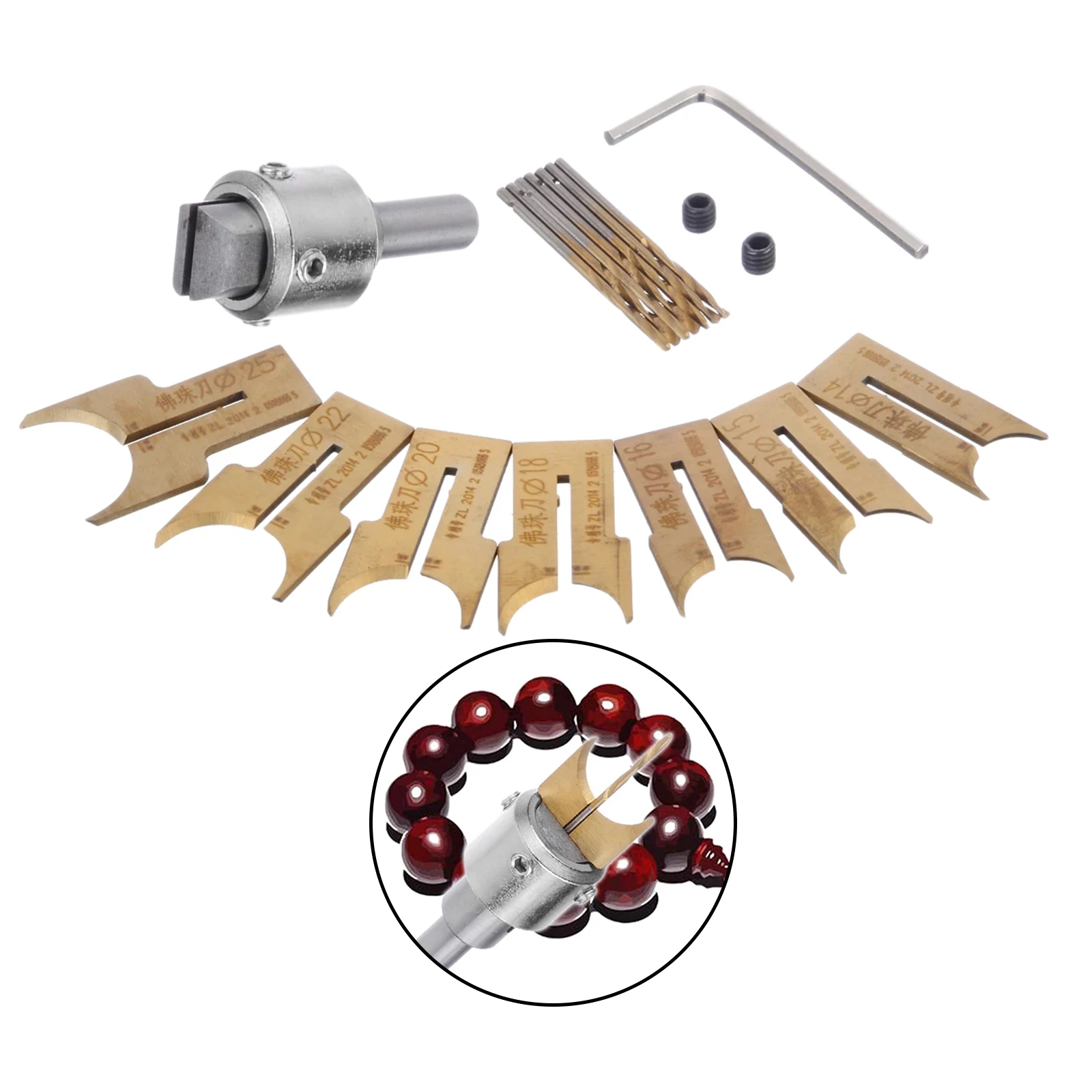 16 Pcs Wooden Bead Maker Beads Drill Bit Milling Cutter Set 14/15/16/18