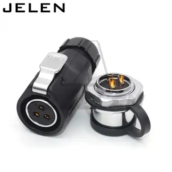

XHE20, Waterproof Connector 3 pin Solar Power Cable Circular Industrial Male socket Female Plug IP67