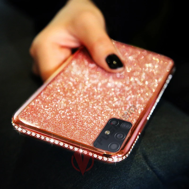 A6 A8 J4 J6 Plus A7 2018 A10 A20 A30 A40 Glitter Soft TPU Shiny Bling Case for Samsung Galaxy A50 A70 A51 A71 A30S A50S M21 M31 | Мобильные