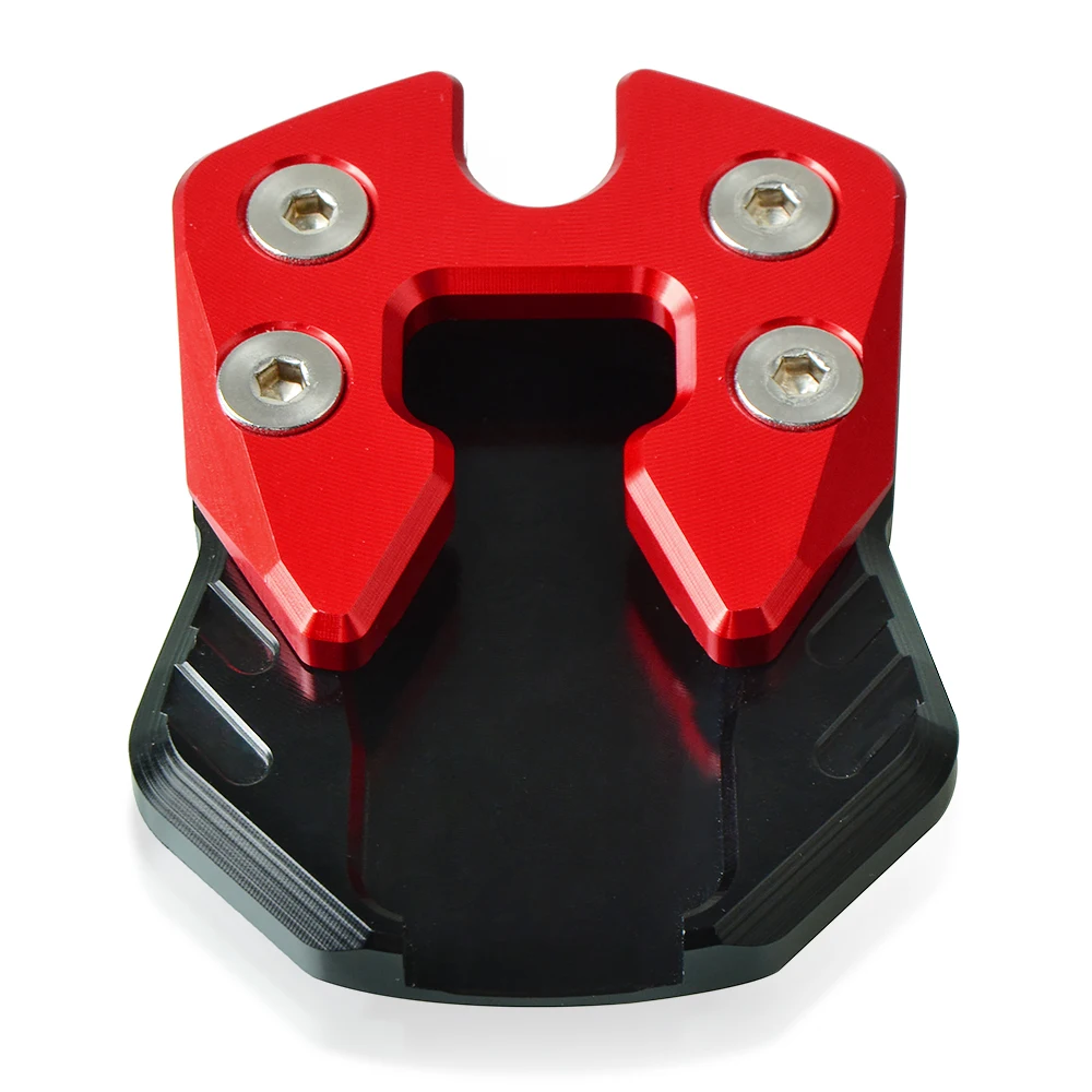 BK-RD Для YAMAHA NMAX N-MAX 155 Nmax 155- CNC алюминиевая боковая Подставка увеличитель Расширительная пластина поддержка - Цвет: BK-RD