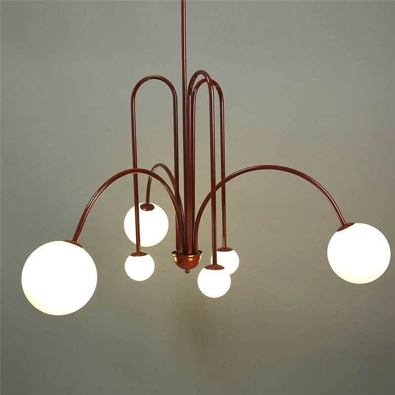 Postmodern Glass Ball chandelier Creative Living Room Home Decor Dining Kitchen Hanging Lamp chandeliers ceiling Light Fixtures