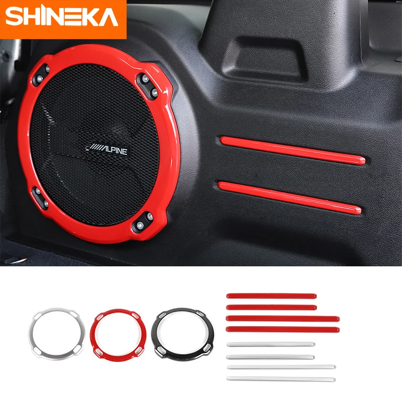 Interior Mouldings For Jeep Wrangler Jl Rubicon 2018+ Rear Trunk Subwoofer  Speaker Ring Panel Tail Box Strip Decoration Stickers - Interior Mouldings  - AliExpress