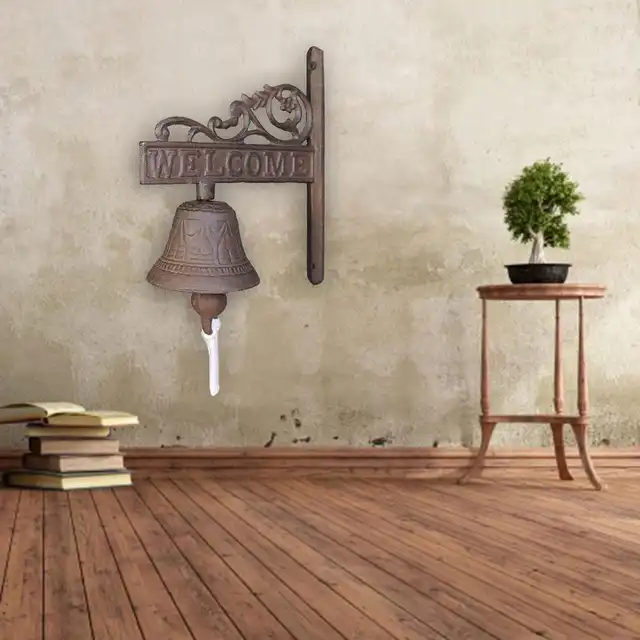 Vintage Rustico Hierro Fundido Bienvenido Anillo Con Signo Campana Pais Granja Navidad Colgante De Pared Decoracion Accesorio Para Manualidades Categoryname Aliexpress Mobile