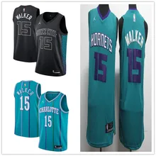 Баскетбольные майки Charlotte Kemba Walker Синий фиолетовый черный белый мужские