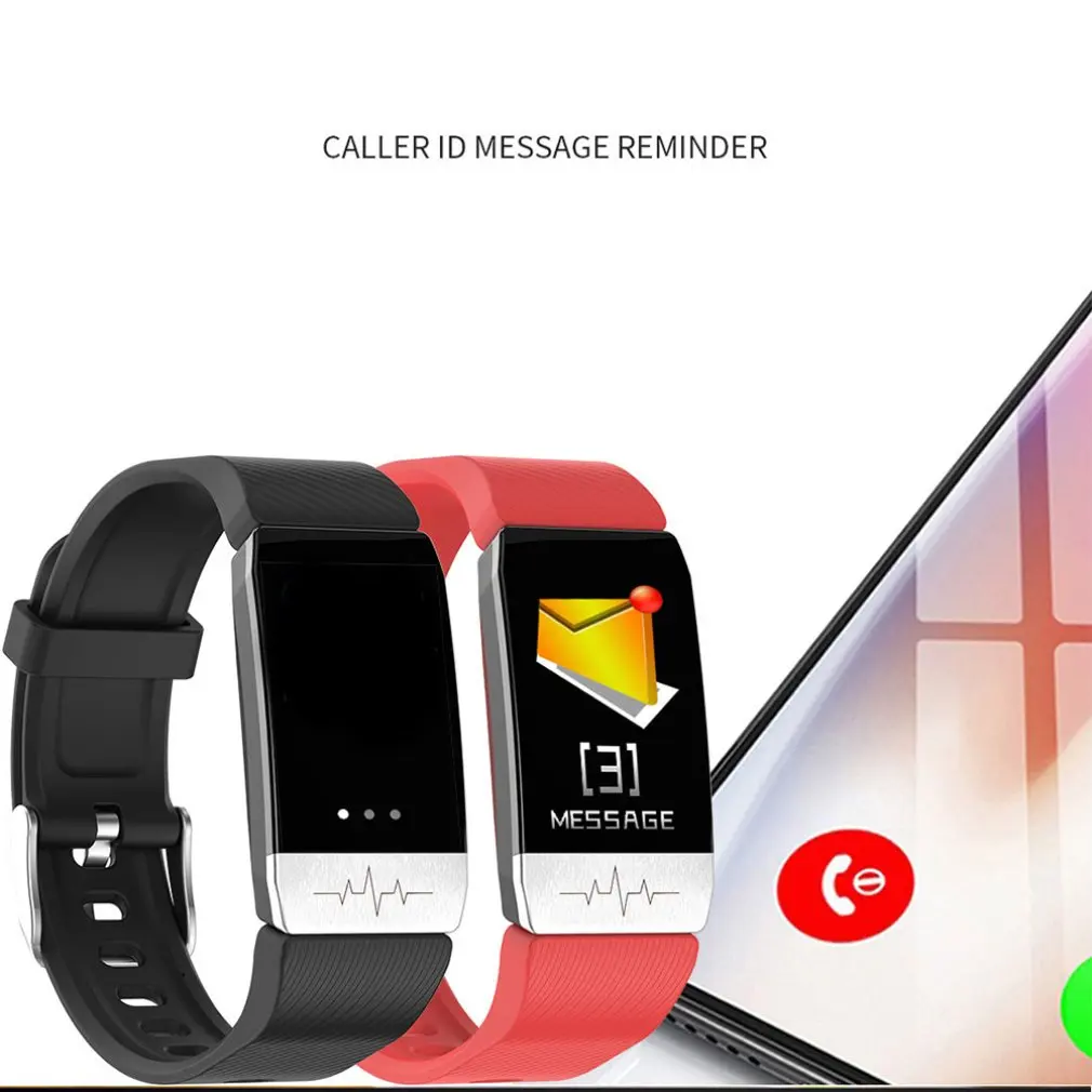 Temperatura do Corpo Rastreador de Fitness Arterial à Prova Ecg + Ppg Mais Novo Inteligente Pulseira Pressão Dwaterproof Água Controle Música Banda Esporte T1s 9 High Quality Eletrônicos